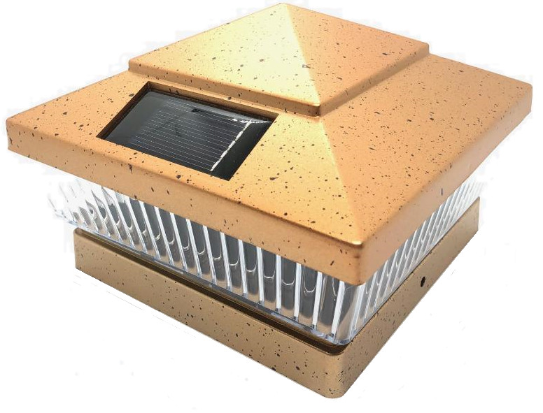 1-Pack Black / White / Copper 4″ 5″ 6″ Solar Post Deck Cap Fence LED Light Vinyl