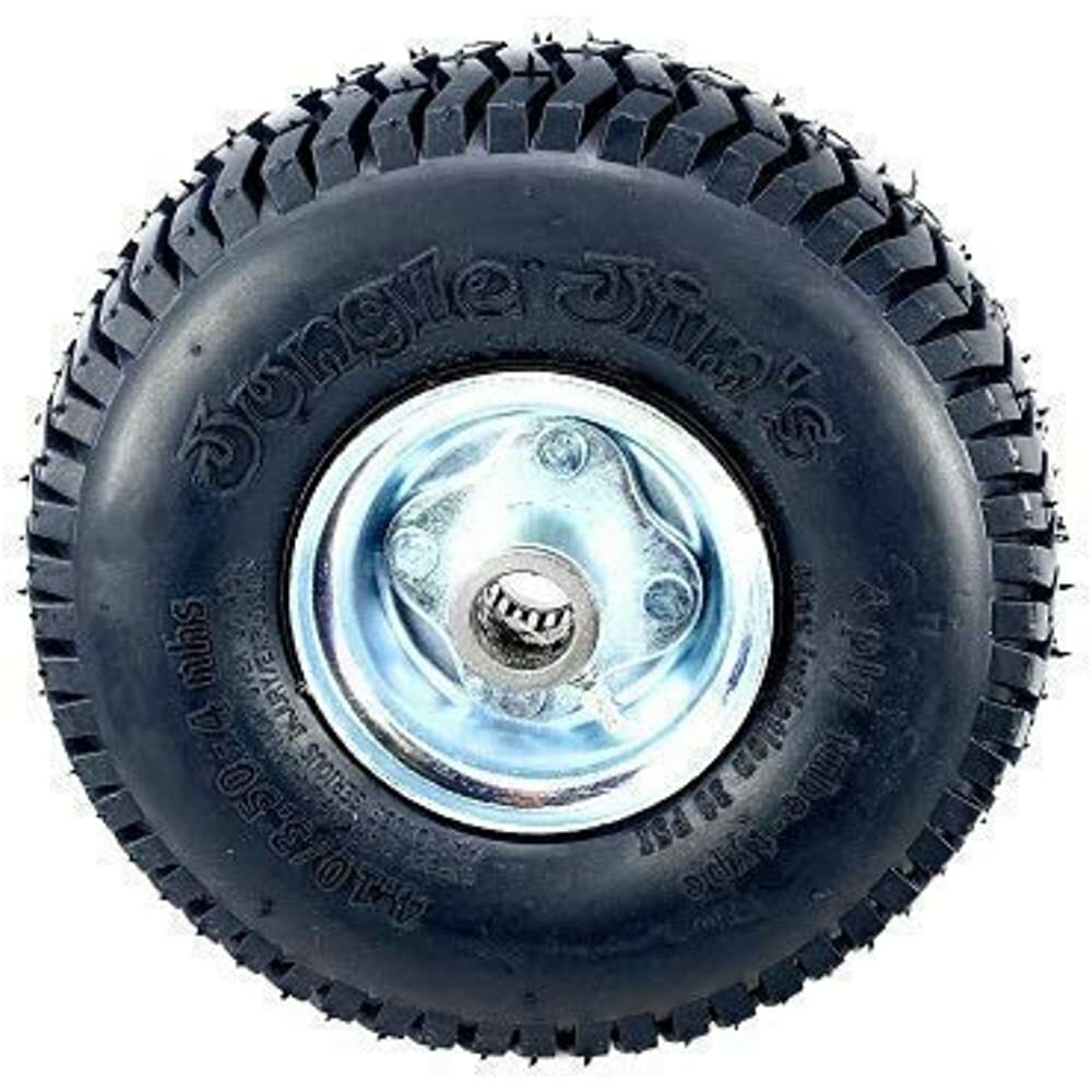 4.10 x 3.50-4 Wheel Assembly for Jungle Jim Sulky Attachment Mower Garden Wagons