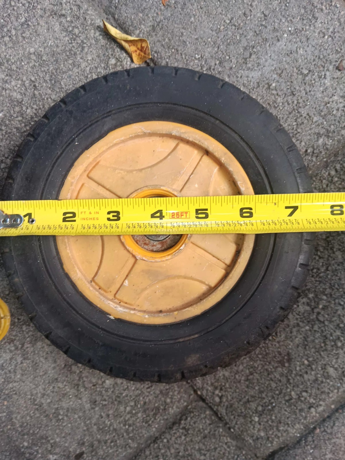 Two (2)Mclane 8″ Plastic Wheel w/double side bearing&tire Assy Rep. Part# 7058-8
