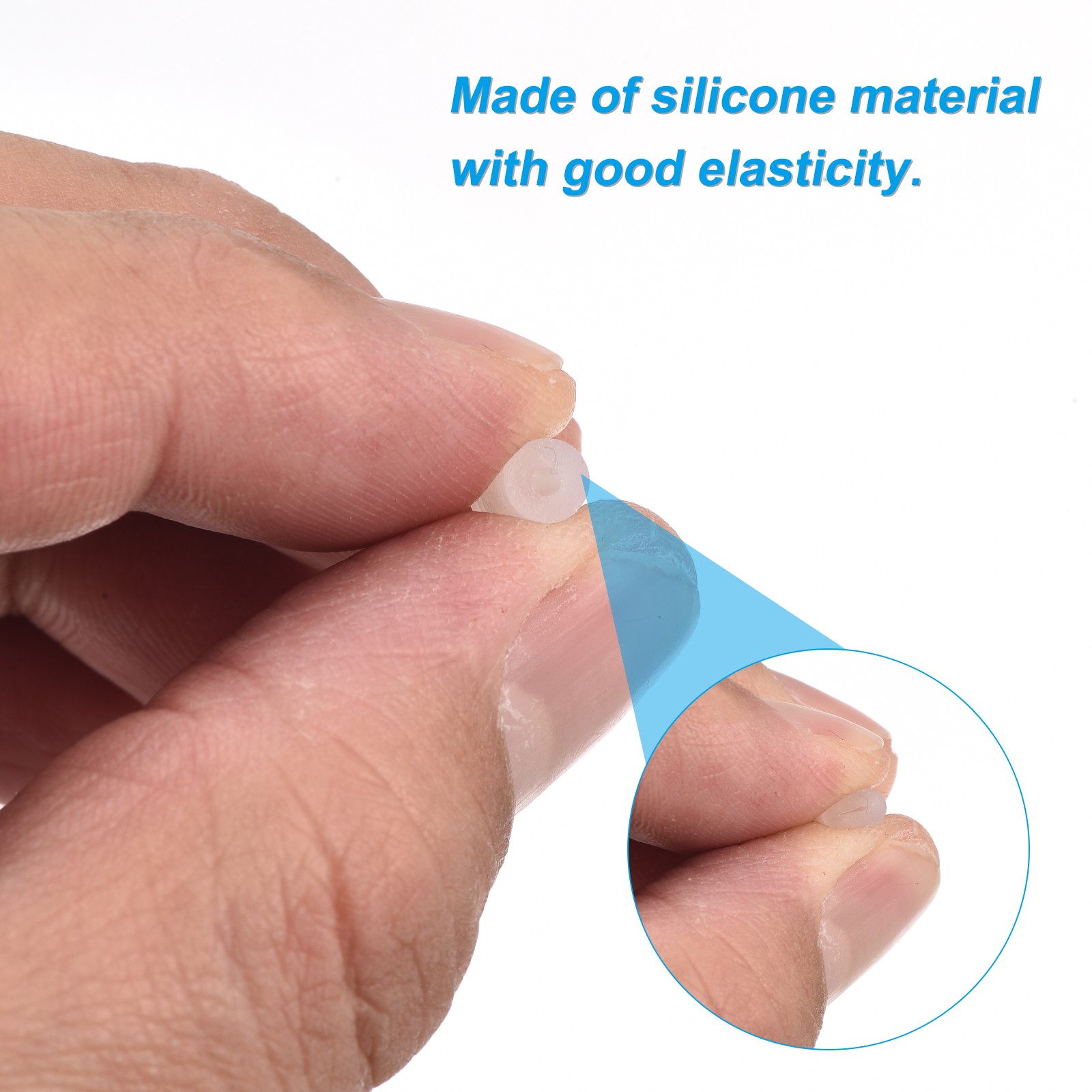 100Pcs Silicone End Caps, 1.8mm(1/16″) ID 13mm(1/2″) Height, Clear
