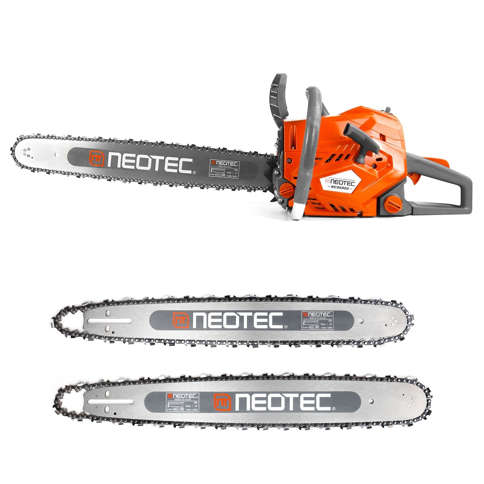 2-Stroke Gasoline Chainsaw 68cc 22”24” Power Engine Wood Cutting Gas Chain Saw