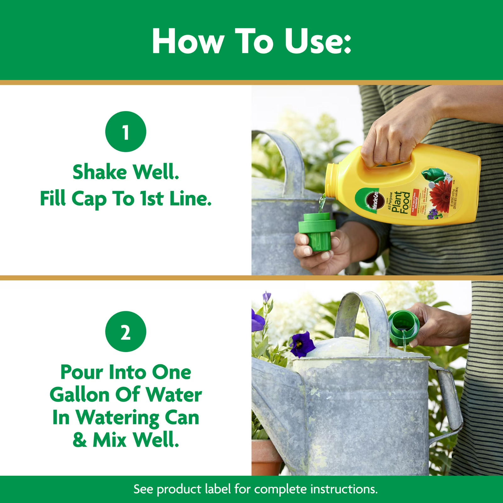 Miracle-Gro Liquid All Purpose Plant Food, Concentrate, For All Plant Types, 32
