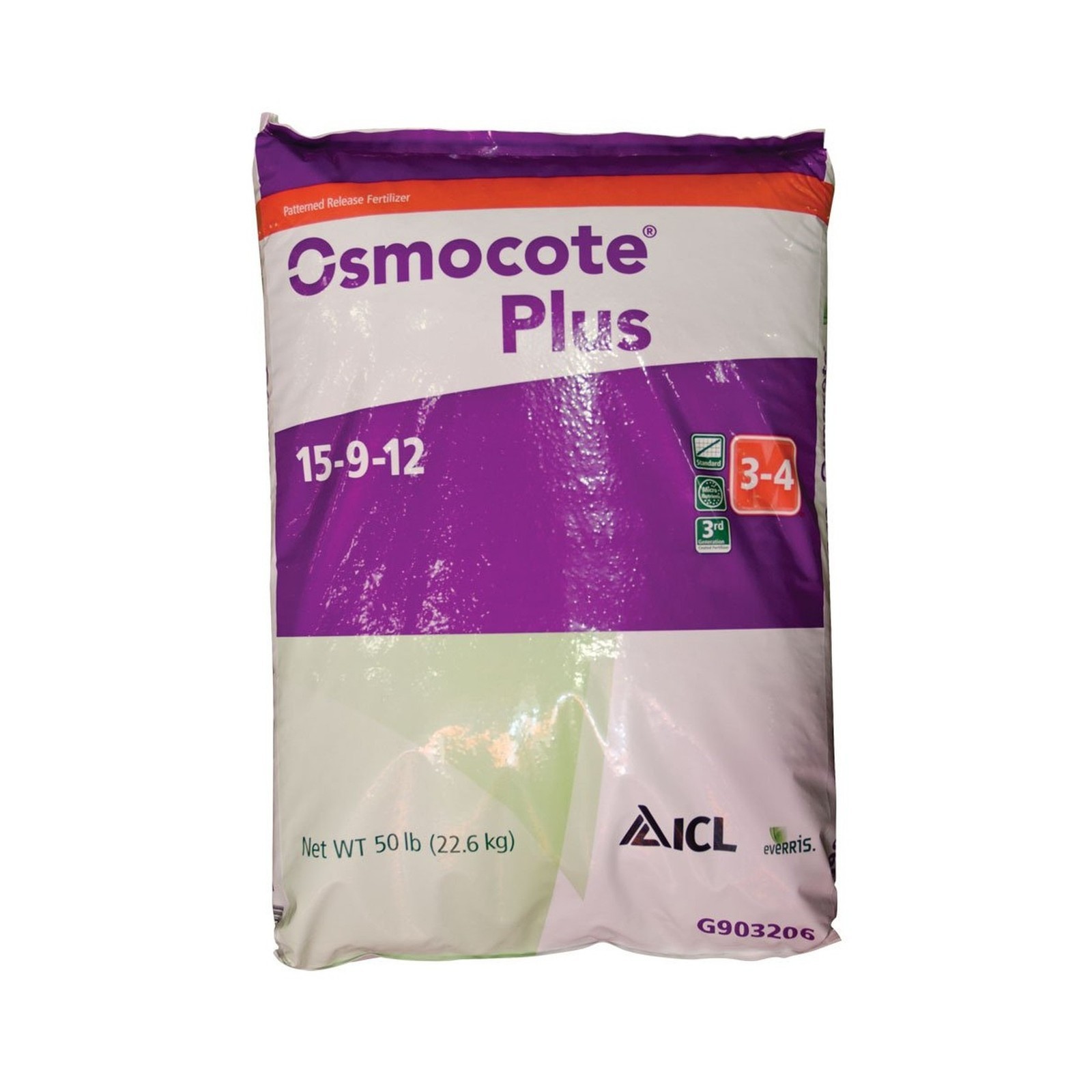 Osmocote Fertilizer 15-9-12, Slow Release 3-4 Months, 50lbs. Bag