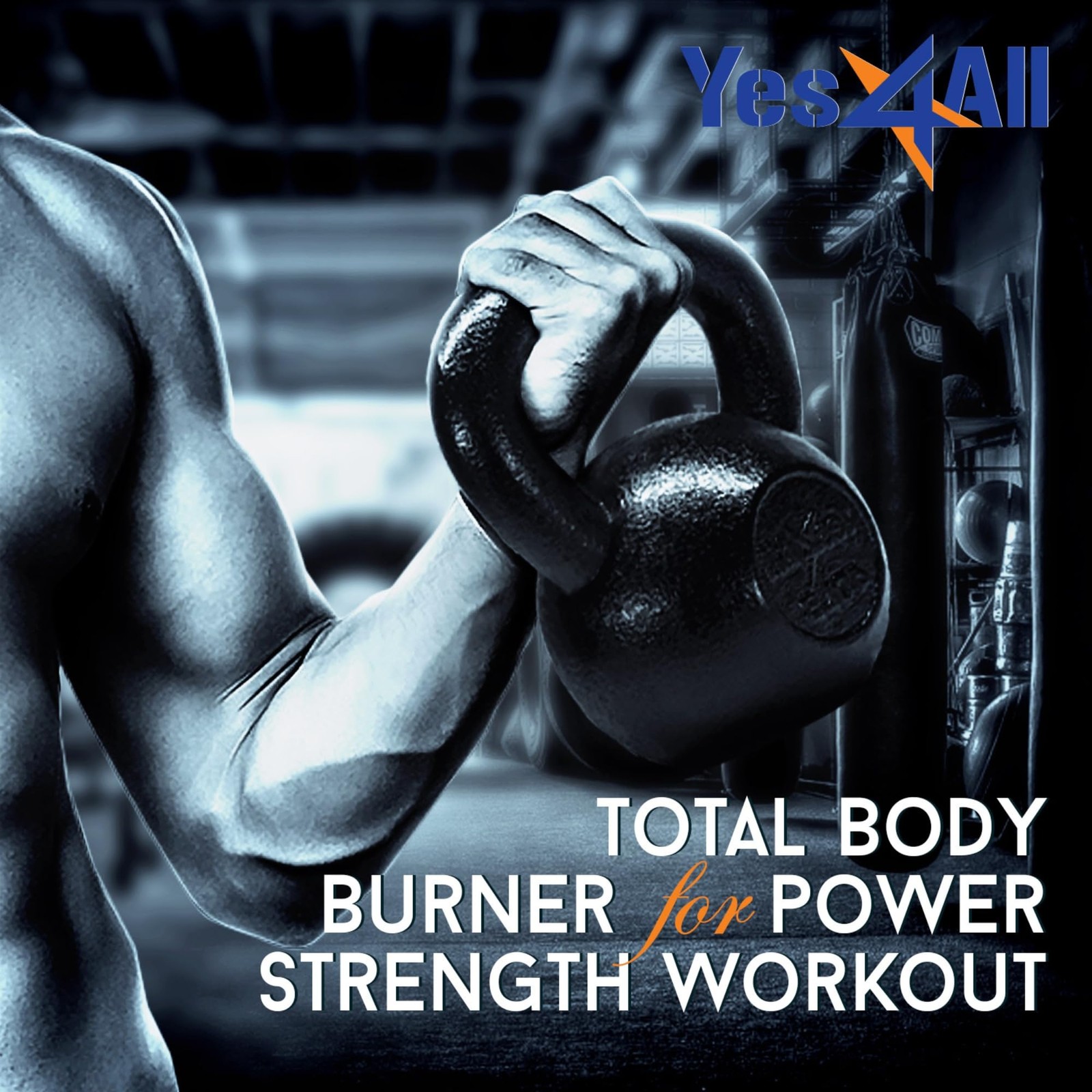 Yes4All Cast Iron Kettlebell Set: 10, 15, 20 LB Strength Training Weights
