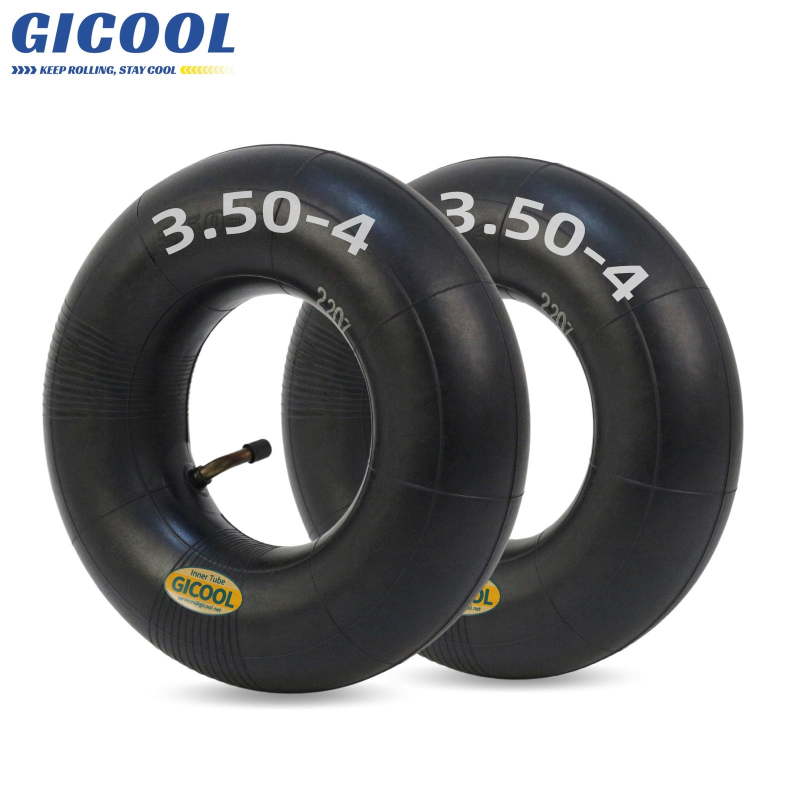 2-Pack 4.10/3.50-4 Replacement Inner Tube, 10″ Tire for Hand Truck Garden Wagon