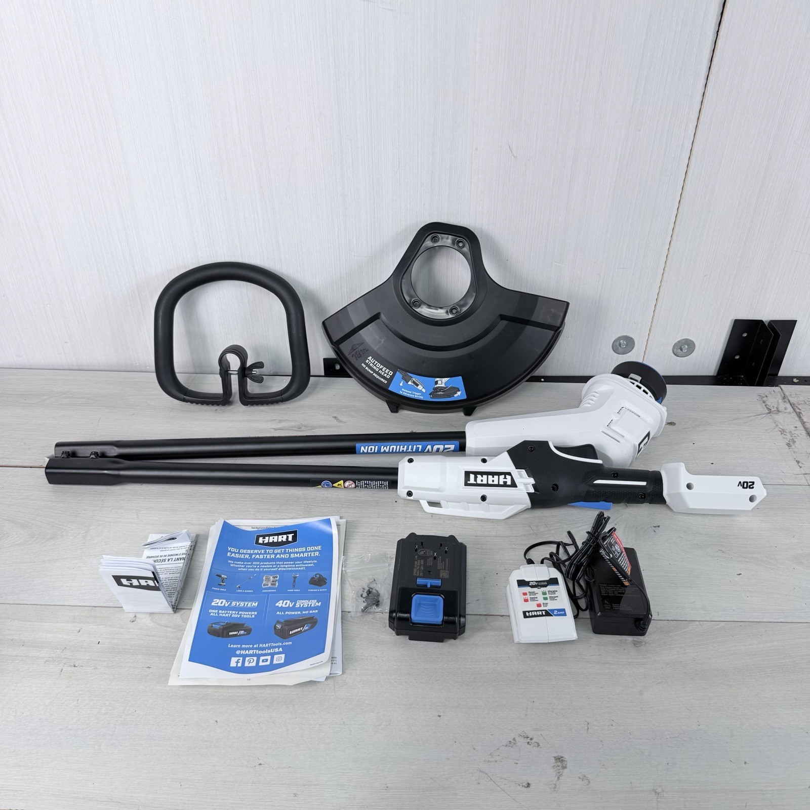 Hart 20-Volt Cordless 13-inch String Trimmer (1) 2.0 ah Lithium-Ion Battery
