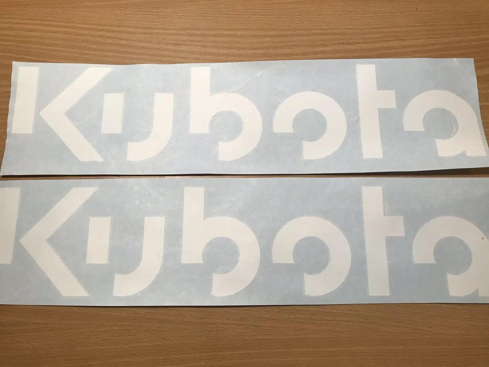 KUBOTA 9” WHITE NEW LOGO TRACTO VINYL DECAL STICKER – SET OF 2 Tractor
