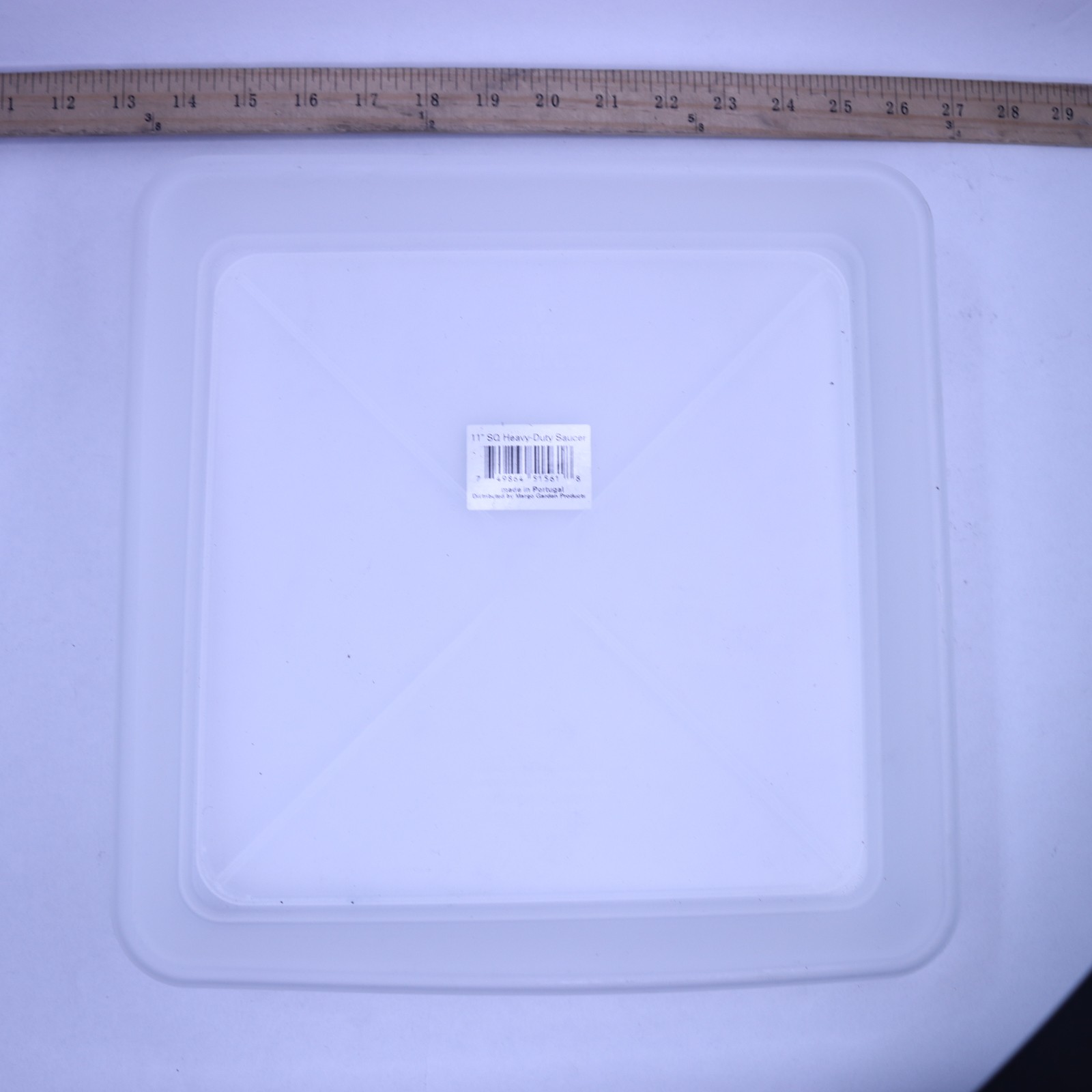 Vigoro 11 in. Square Heavy-Duty Plastic Planter Saucer (11 in. L x 11 in. W)