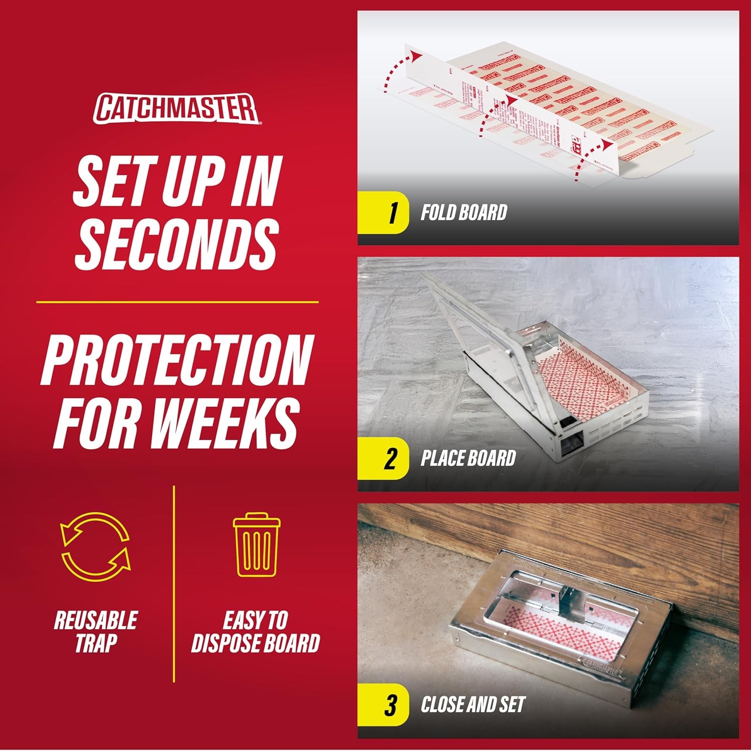 Catchmaster Pro Series Multi-Catch Mouse Trap Includes Replaceable Glue Board