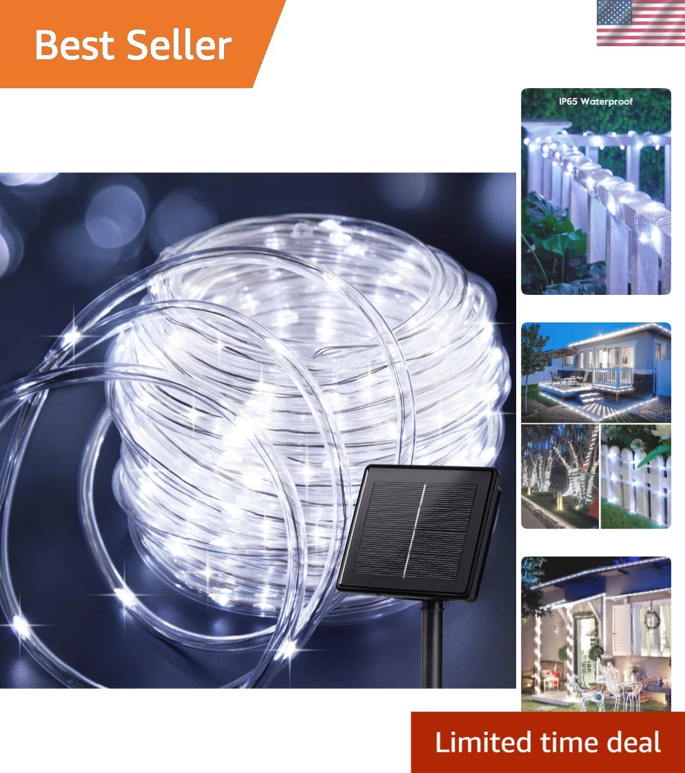 Energy Efficient 39FT Solar Rope String Lights – Perfect for Weddings & Parties