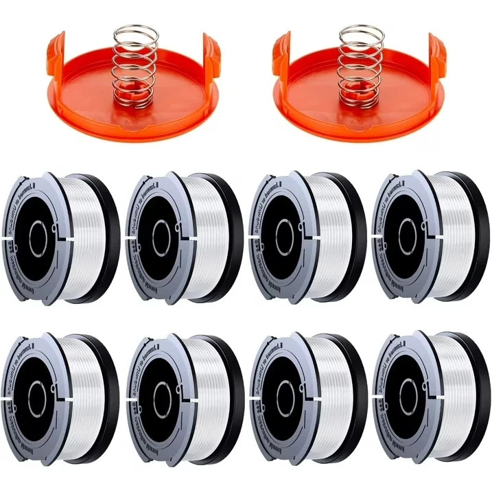 Black & Decker Replacement 10 Piece String Trimmer Spools & Cap AF-100 .065
