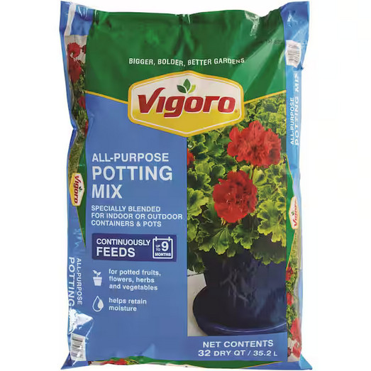 32 qt. All Purpose Potting Soil Mix for Indoor or Outdoor Use for Fruits, Flower