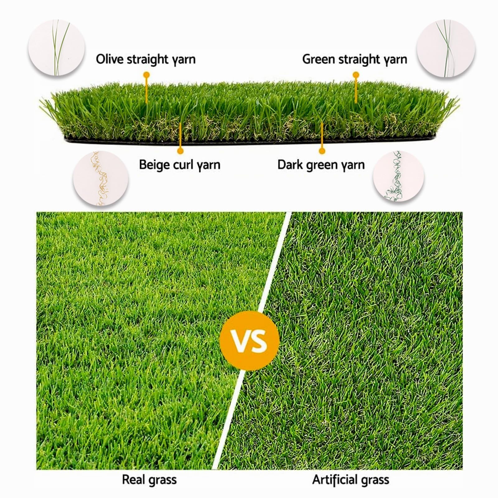 NINXANG Artificial Grass Astroturf Rug 6FTx10FT(60 Square FT) Fake Grass Pet