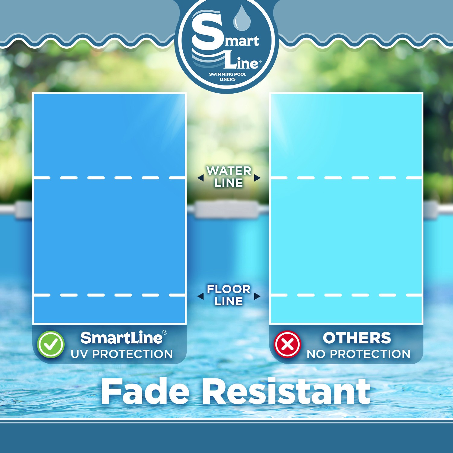 Smartline 16′ x 32′ x 54″ Oval 25 Gauge Overlap Above Ground Swimming Pool Liner