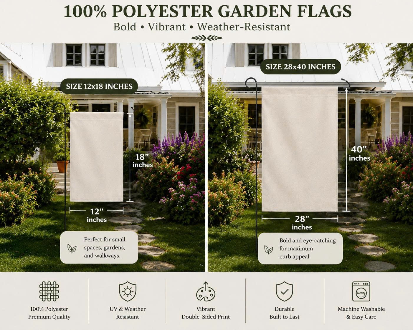 Happy Labor Day Garden House Flag American Patriotic Yard Decor