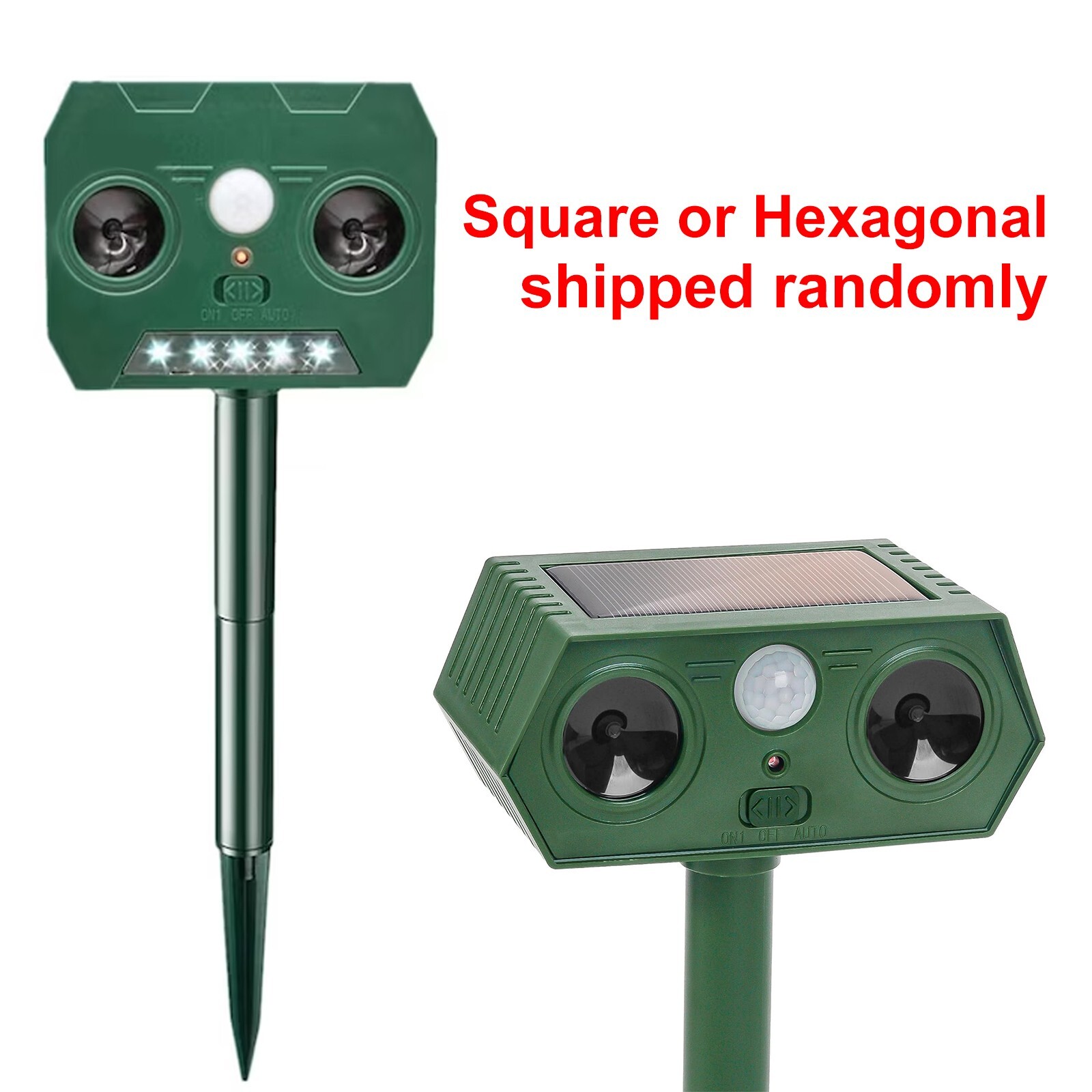 2025 New Solar Ultrasonic Animal Repellent Dog Cat Skunk Deer Raccoon For Garden