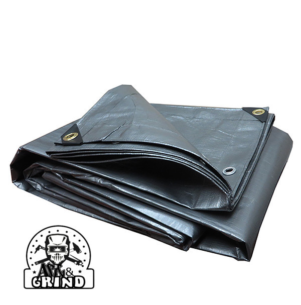 SILVER PREMIUM 14 MIL REINFORCED EXTREME HEAVY DUTY POLY TARP (CHOOSE YOUR SIZE)