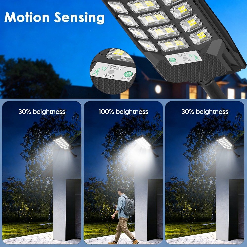 2 Pack Commercial 1000000LM LED Dusk to Dawn Solar Street Light Road Area Lamp