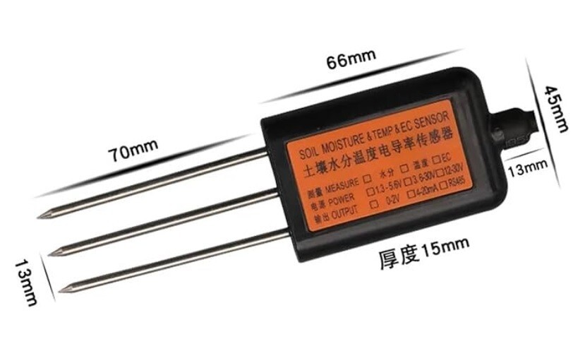 4-20mA RS485 Integrated Soil Sensor Conductivity EC Moisture Temperature NPK