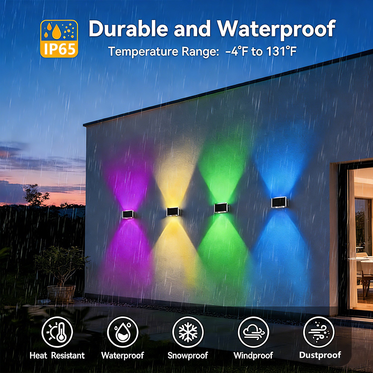 8Pack LED Solar Power Wall Lights Outdoor Garden Yard Fence Deck Step Decor Lamp