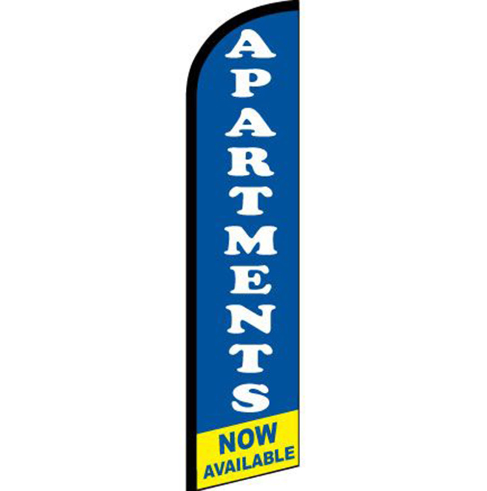 Apartments Now Available Blue/White Windless Banner Advertising Marketing Flag