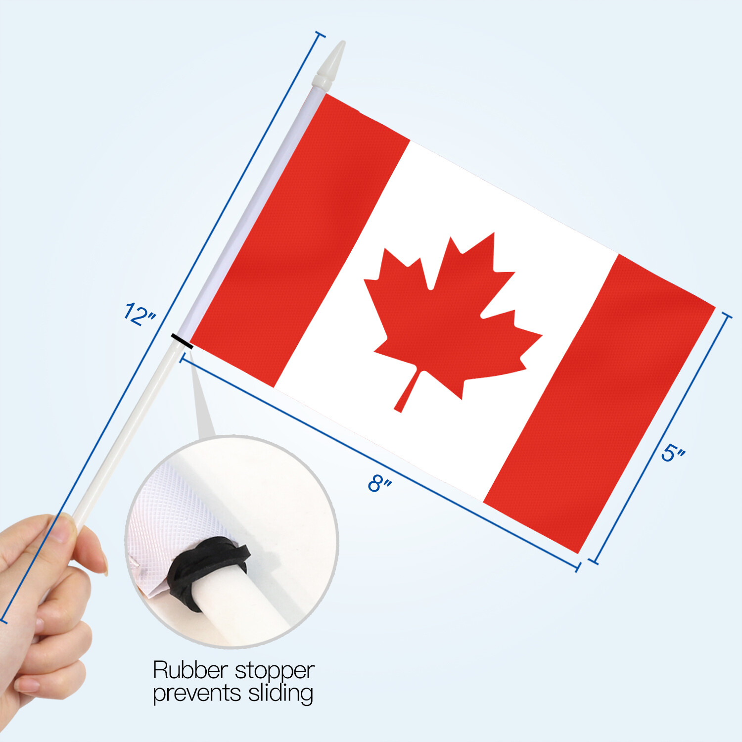 Anley Canada Mini Flag 12 Pack Hand Held Small Miniature Canadian Flags on Stick