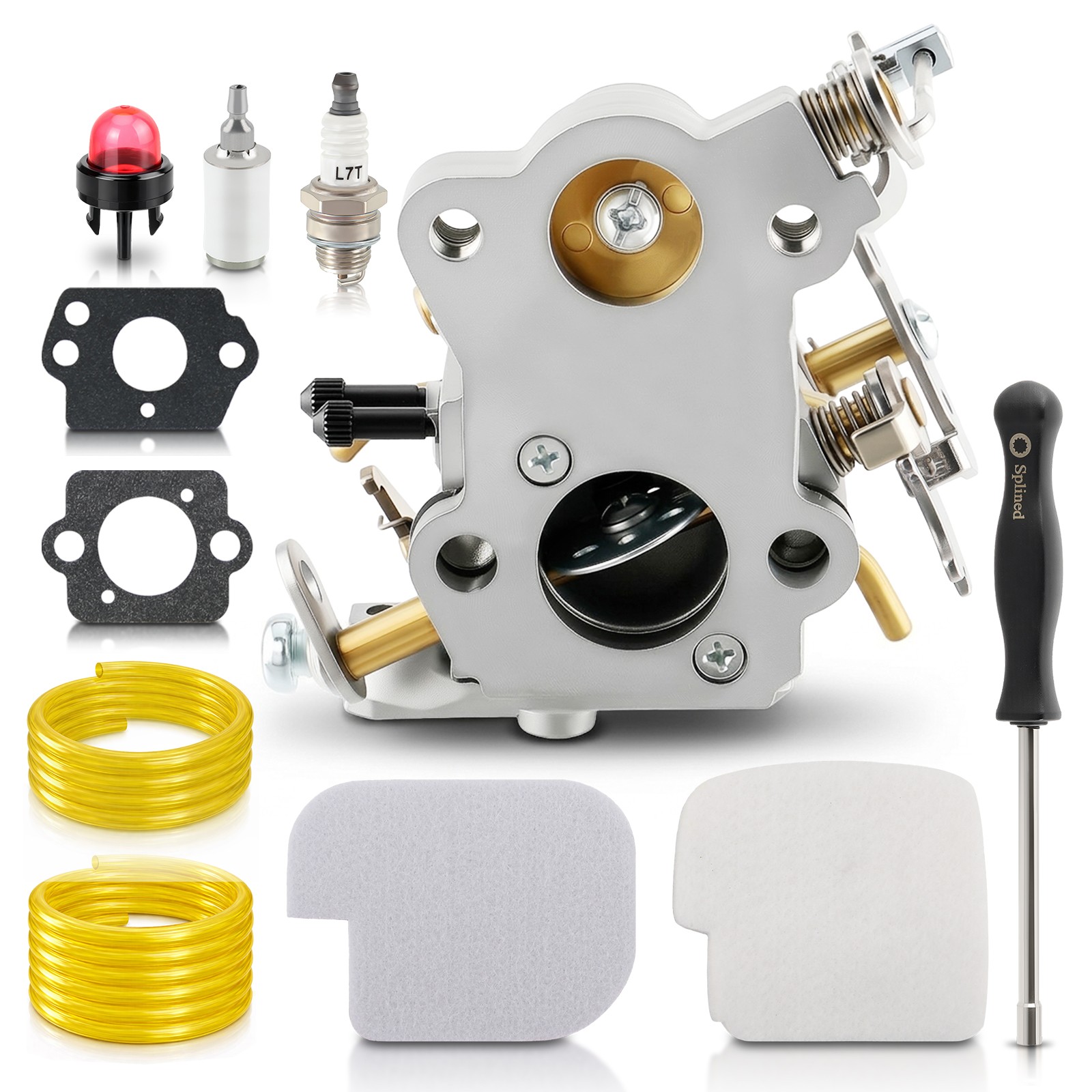 Carburetor Kit For Poulan P4018WM P4018WT P4018WTL 18″ Gas Chainsaw