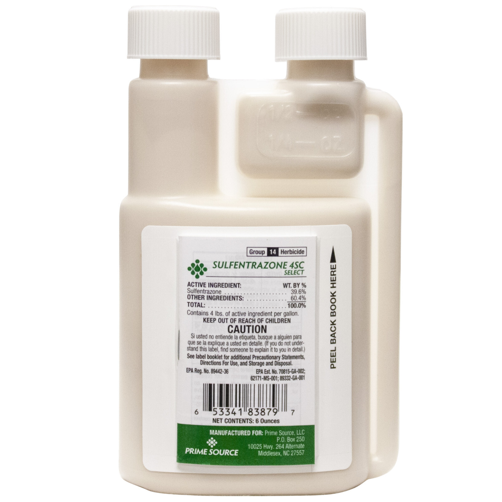 Sulfentrazone 4SC Select 6 oz. For Broadleaf Grass Sedge Weeds NOT FOR: NV,NY,VT