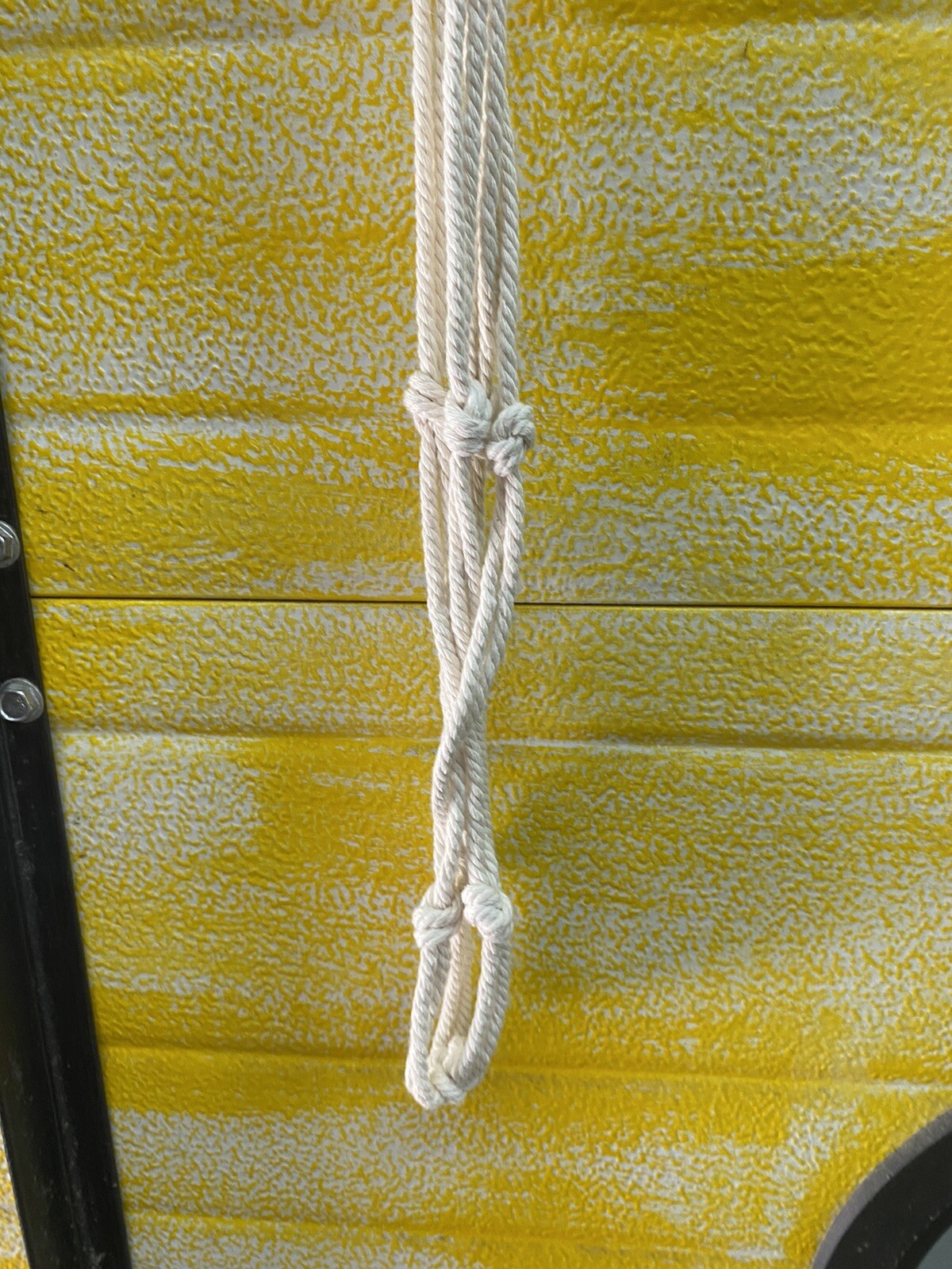 Macrame Small Neutral Plant Hanger Decor with Wooden Beads