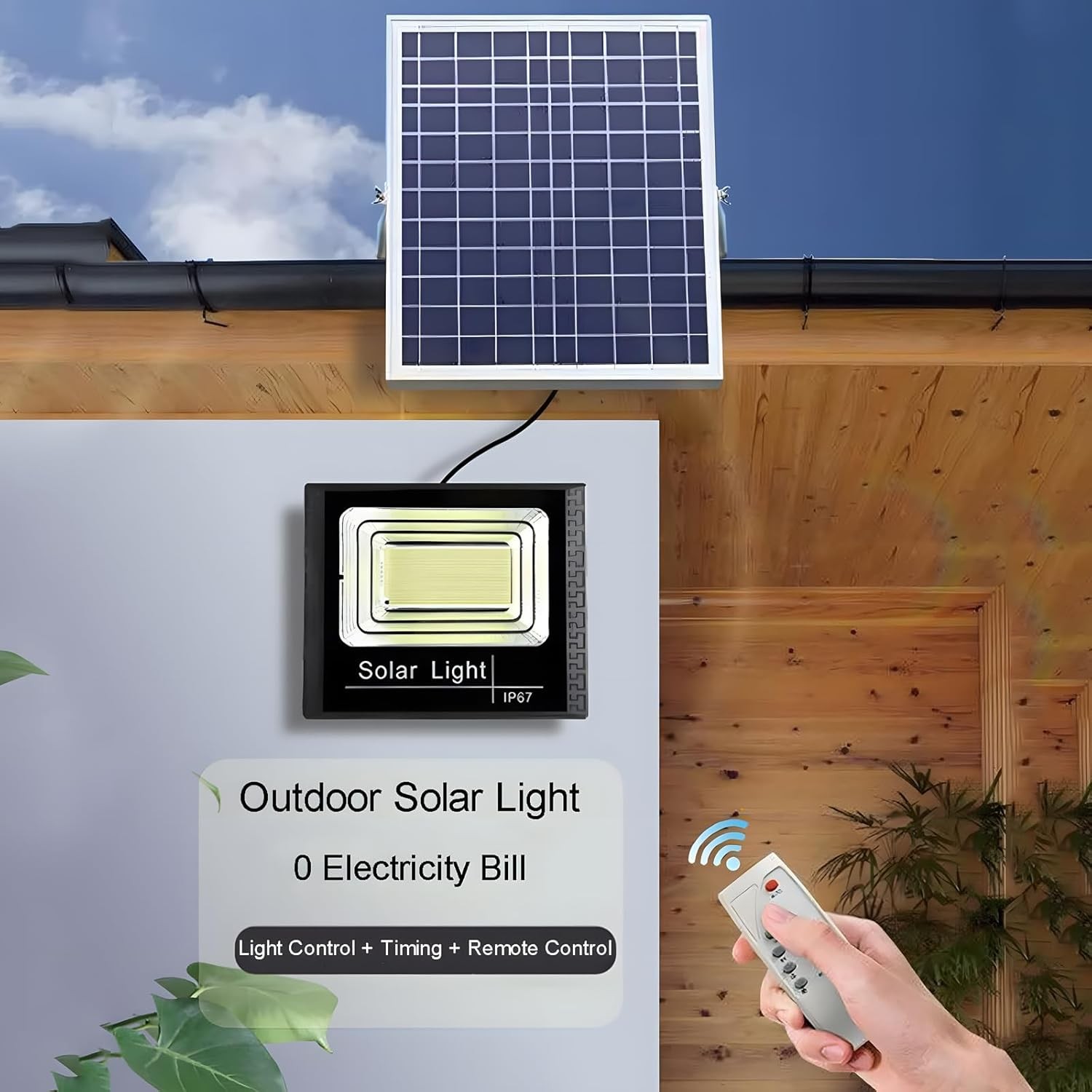 1000W Outdoor LED Solar Security Light Street Flood Light Dusk to Dawn Wall Lamp