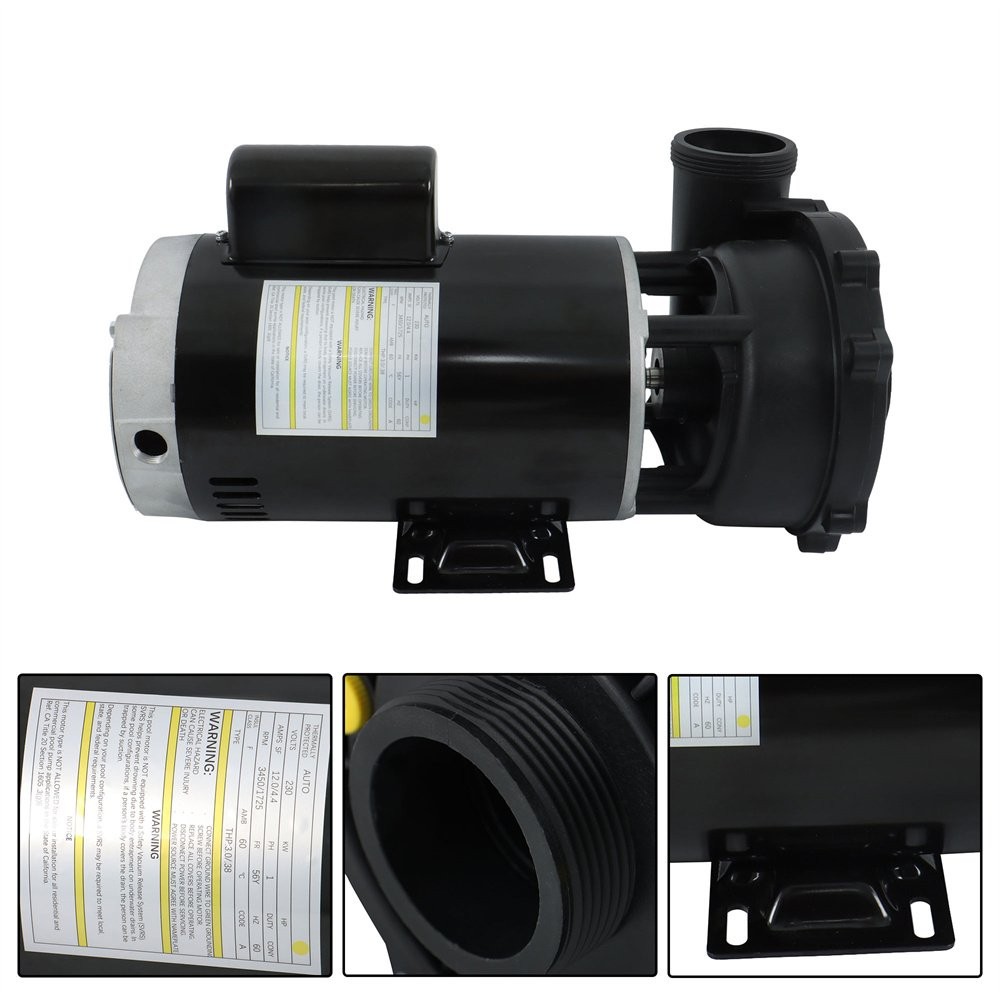 Executive 56-Frame 4HP Dual-Speed Spa Pump, 2in Intake, 2in Discharge