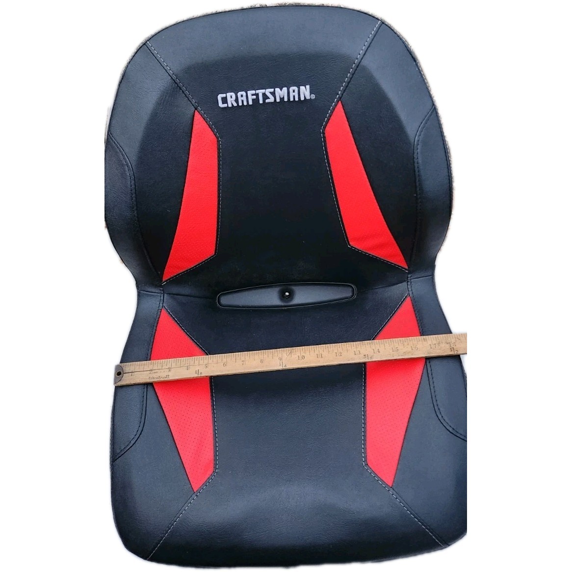 BLEMISH Craftsman Zero Turn Lawn Mower Seat 4 Hole Mount Red Black High-Back