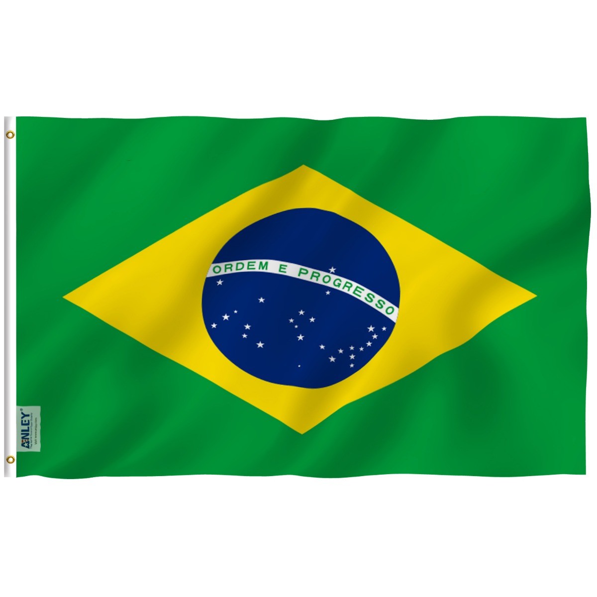Anley Fly Breeze 3×5 Foot Brazil Flag – Brazilian National Flags Polyester