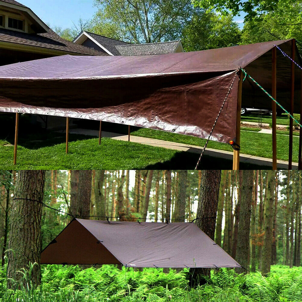 Heavy Duty Tarp 18Mil Waterproof Tarpaulin Garden Sun Shade Canopy Cover Tent