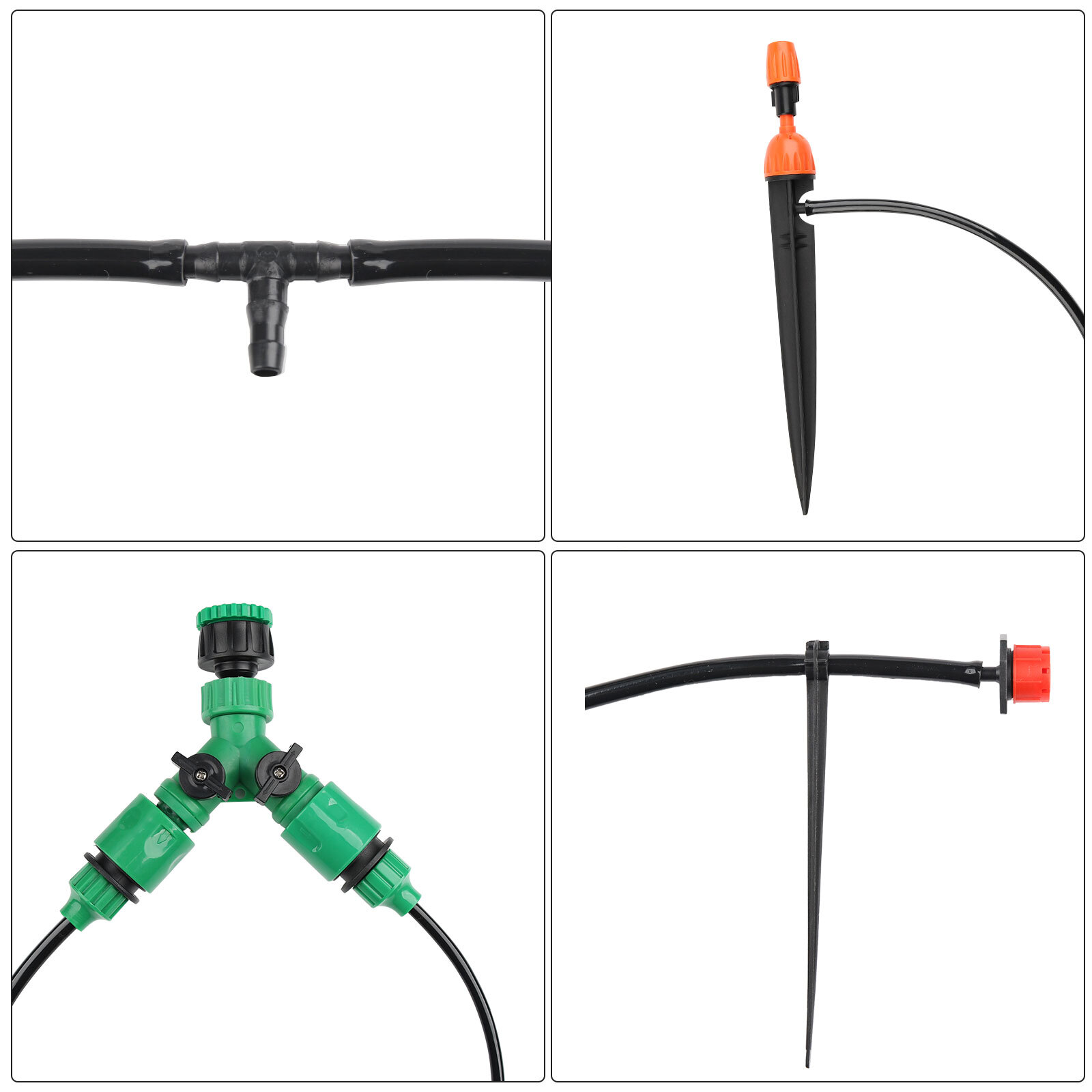 130FT Drip Irrigation System Garden Plant Self Watering Micro Hose Sprinkler Kit
