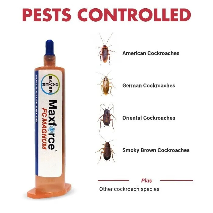 Maxforce FC Magnum Cockroach German Roach Control Bait Gel .05% Fipronil
