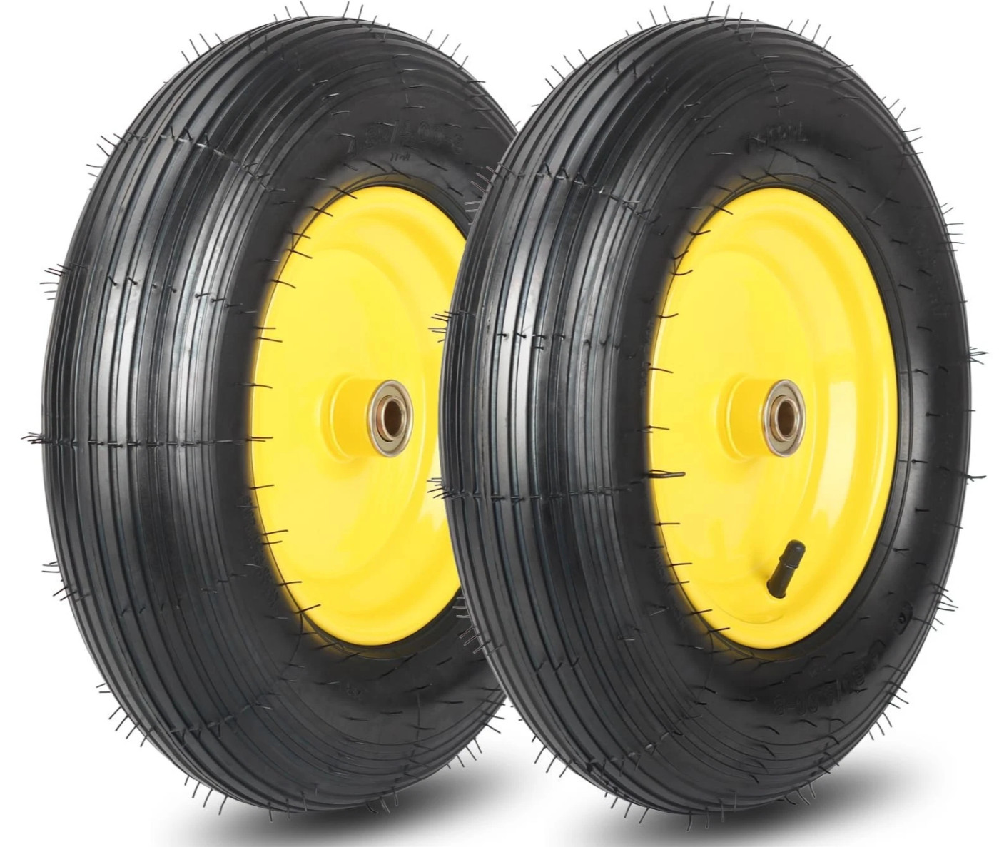 GICOOL 4.80/4.00-8 Wheelbarrow Tire and Wheel, 16″ Rubber Pneumatic Wheel, 3″