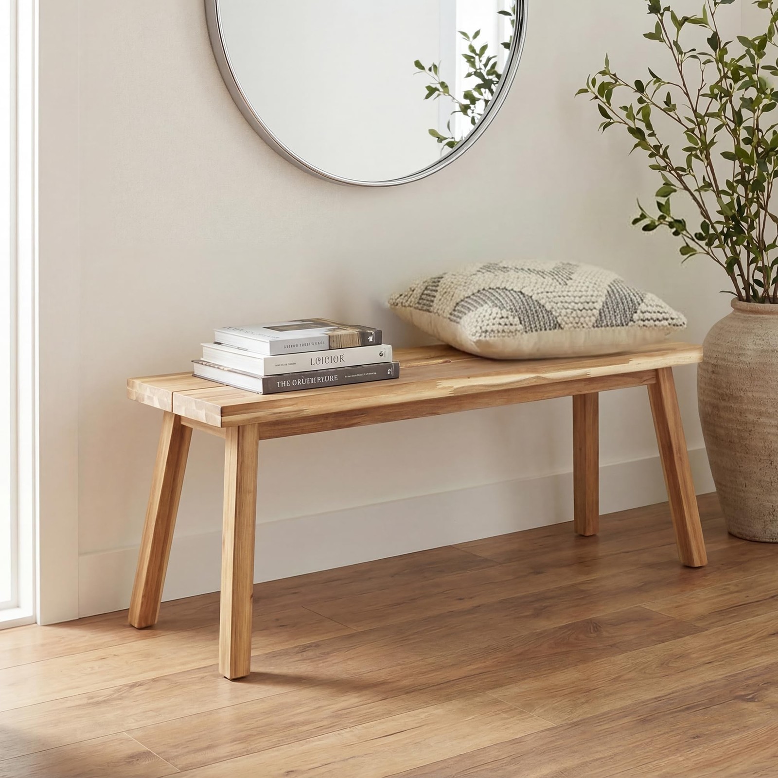 ARROWSTONE Solid Wood Bench for Entryway, Bed Bench, Dining, Plant Stand – Wo…