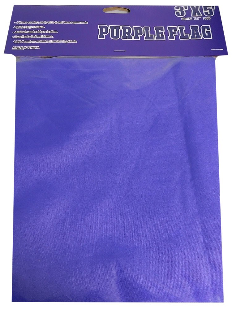 3×5 Purple Plain Solid Color Premium 100D Woven Poly Nylon 3’x5′ Flag Banner