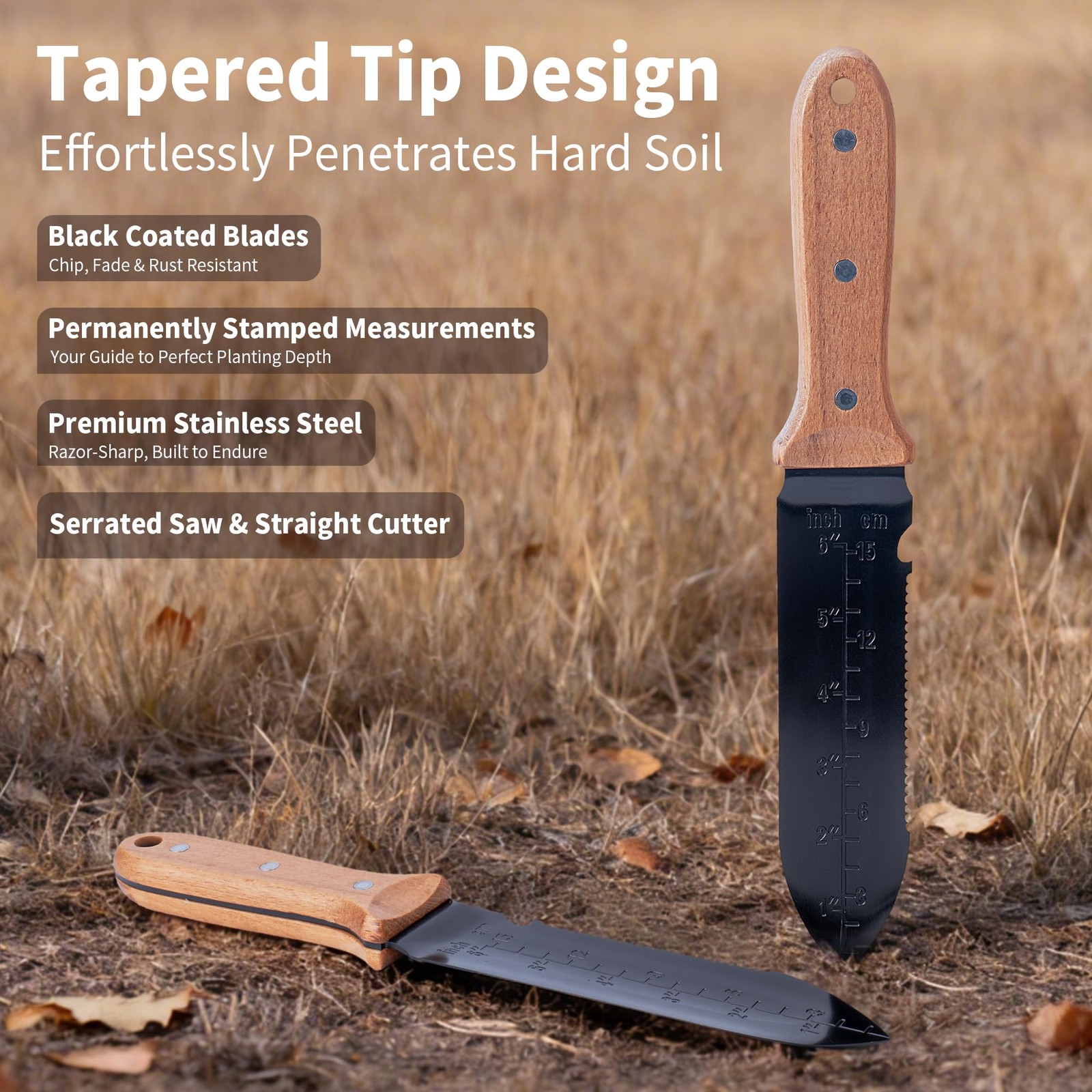 Hori Hori Garden – Garden Tools with Rugged Oxford Cloth Sheath, 7″ Stainless…