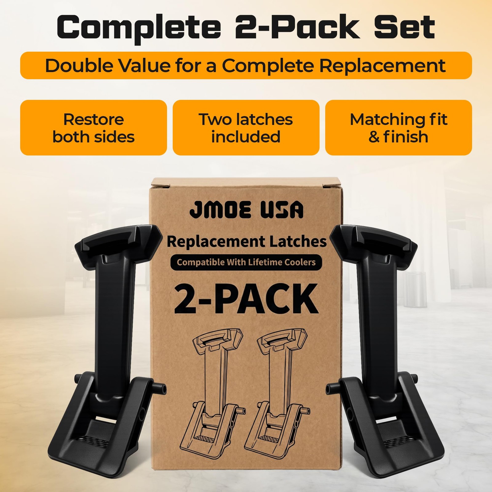 Replacement Cooler Latches Compatible with Lifetime Coolers, Improved Rubber and