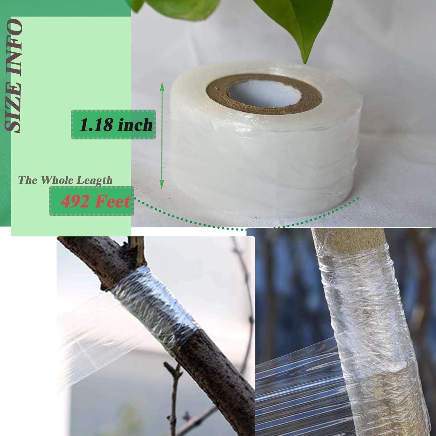 Nursery Grafting Tape, Plant Buddy Tape for Fruit Trees Grafting Self-Adhesive P