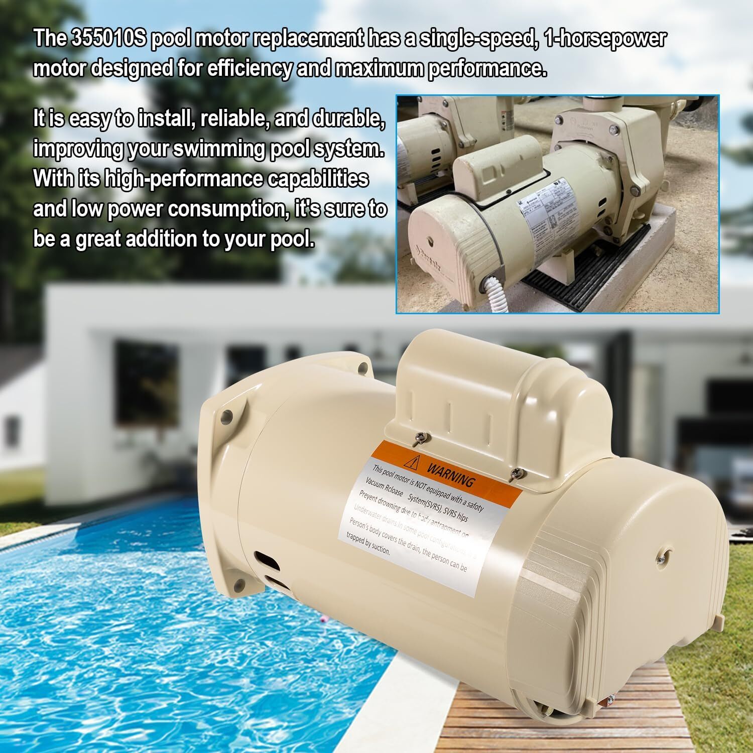 for 071314S 355010S Energy Efficient Replacement Motor
