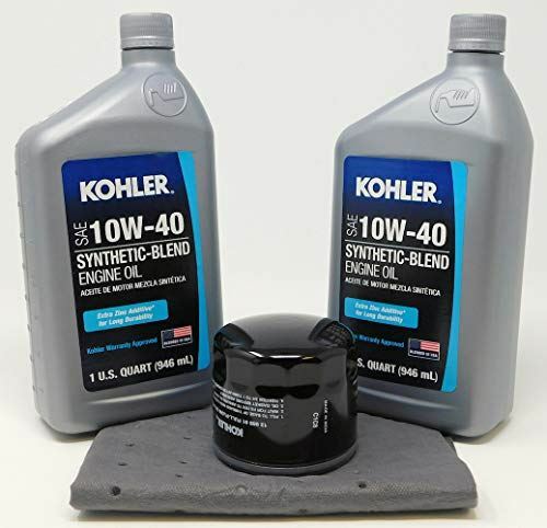 Kohler Oil Filter 12 050 01-S Change Kit w/Oil Pad and 2 Quarts 10W-40 Oil