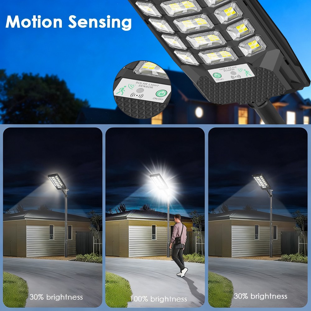 2 Pack Commercial 1000000LM LED Dusk to Dawn Solar Street Light Road Area Lamp