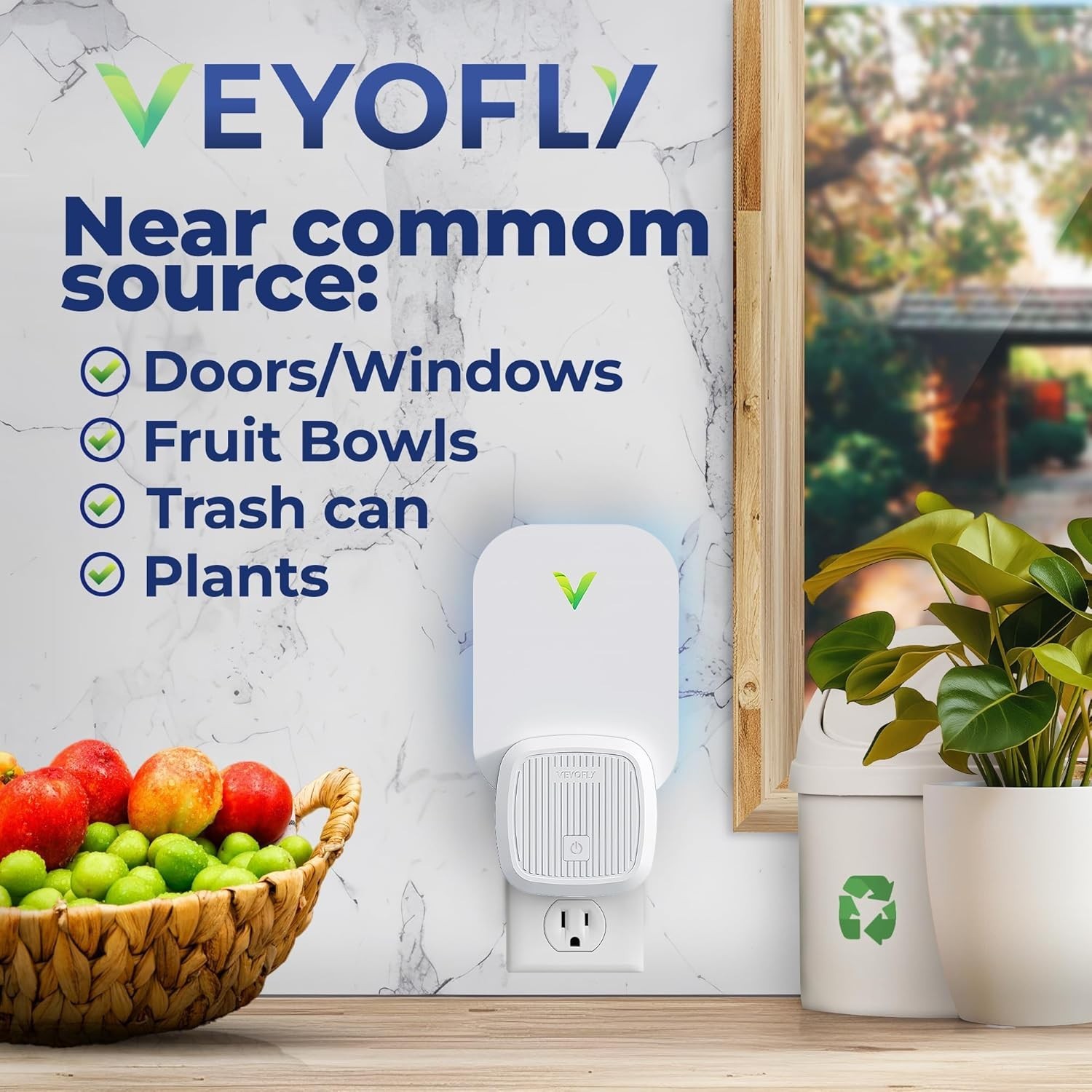 Fly Trap Indoor, Fruit Fly Traps for Indoors Flying Insect 2 Device + 6 Refil…