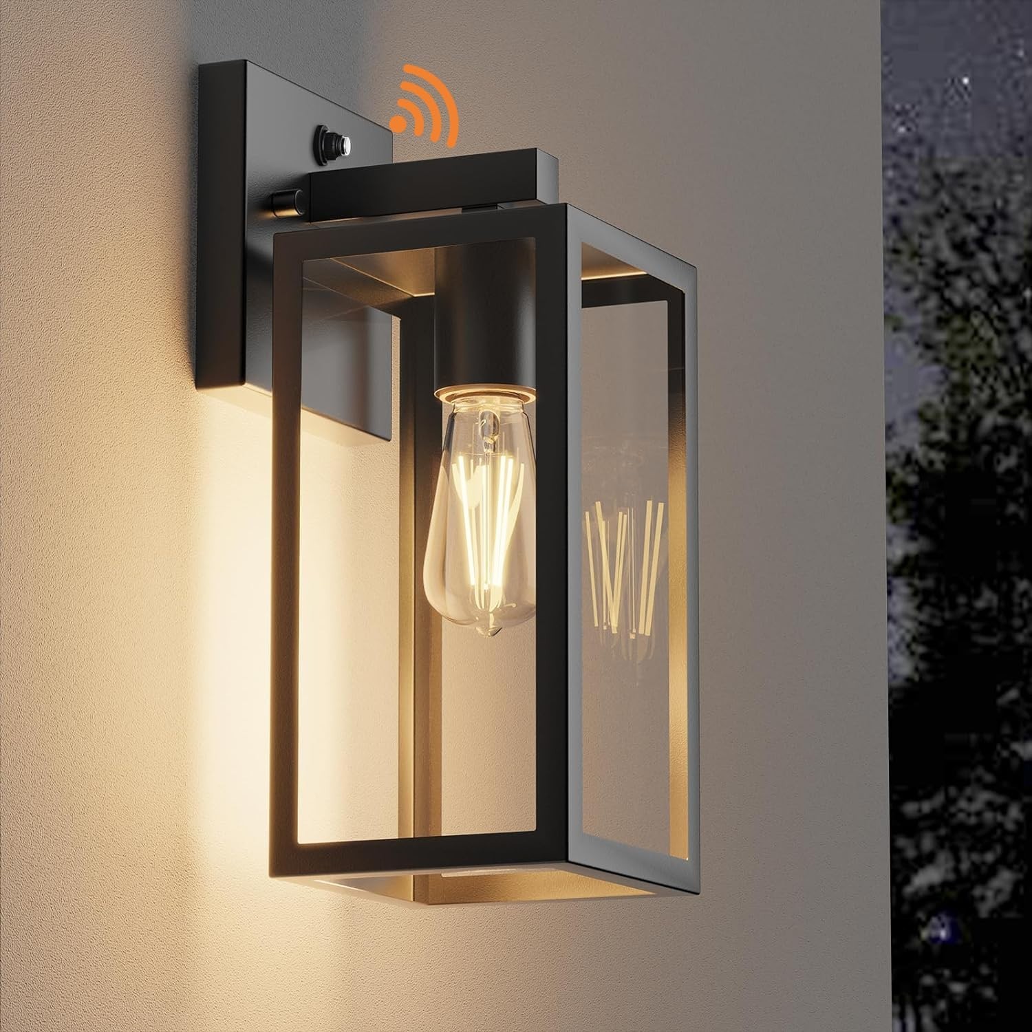 Outdoor Dusk to Dawn Wall Light Fixture – Waterproof Sconce for Patio & Entryway