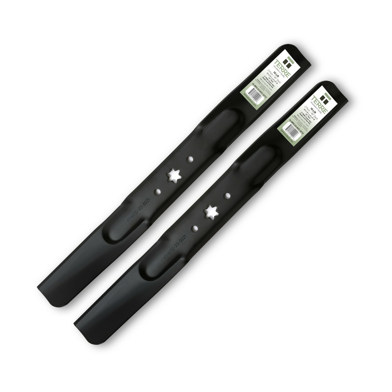Terre Products, 2pk Hi Lift Mower Blades , 46 Inch Cut , MTD Cub Cadet 742-04244