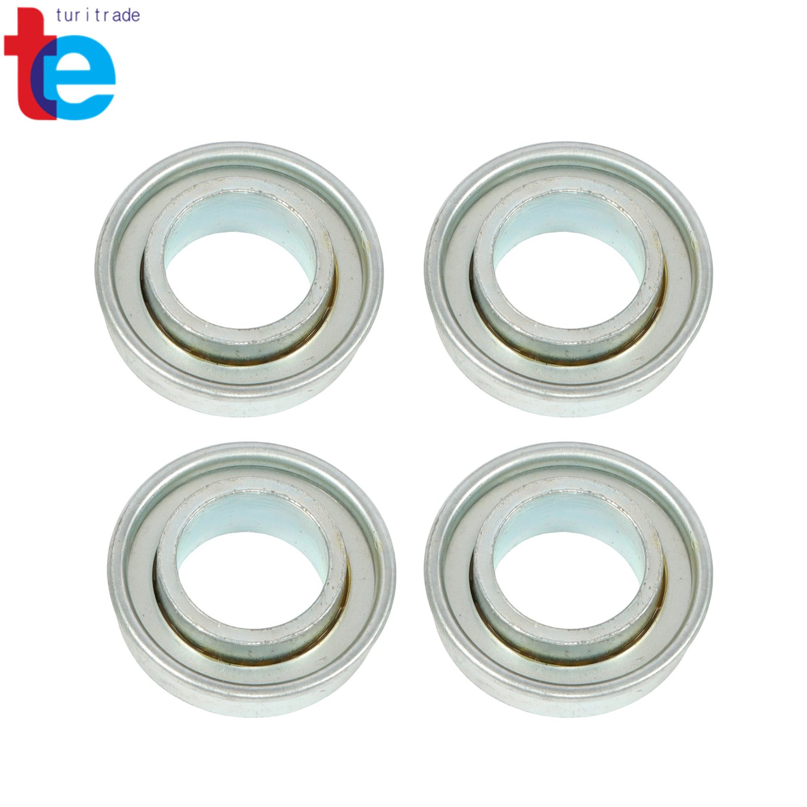 2Pcs 14.5×4-8″ Solid Tire & Wheel 5/8″ Bearing For Garden Cart Wheelbarrow Tires