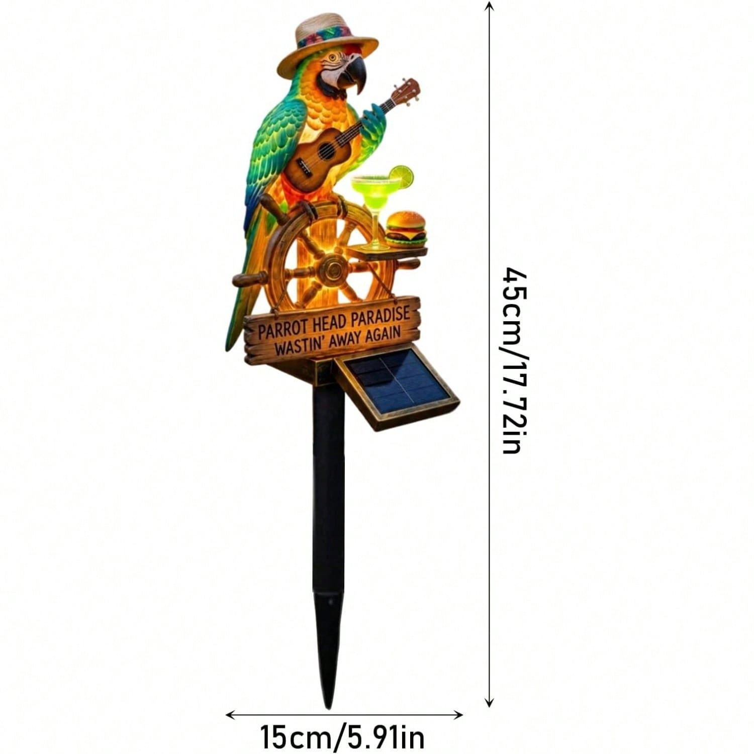 Outdoor Solar LED Parrot Stake Light Garden Yard Landscape Decor Lamp Waterproof